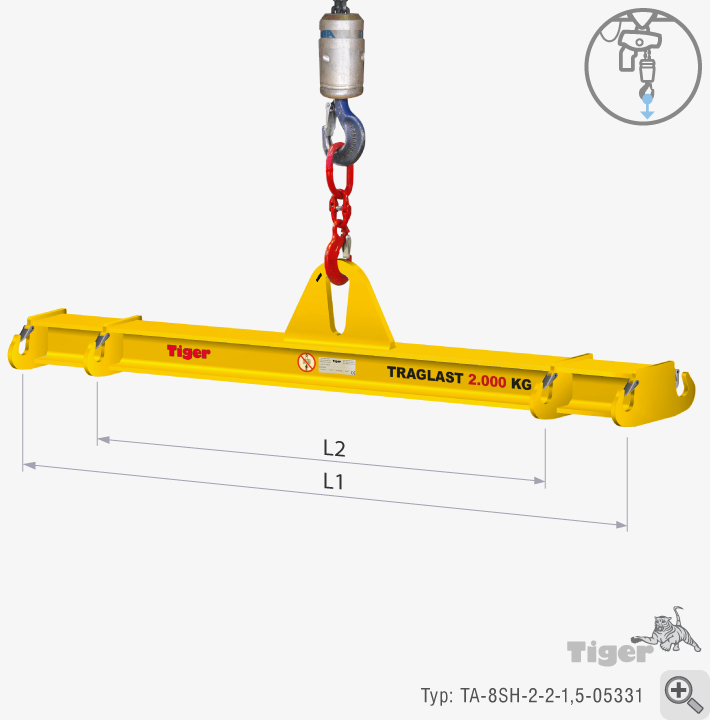 kran-balkentraverse-ta-8sh-tigerhebezeuge Typ TA-8SH-2-2-1,5-05331