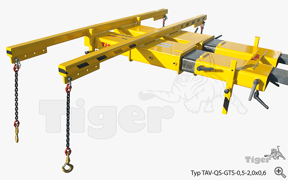 verstellbare-staplertraverse-lastaufnahmemittel-6 Typ TAV-QS-GTS-0,5-2,0x0,6