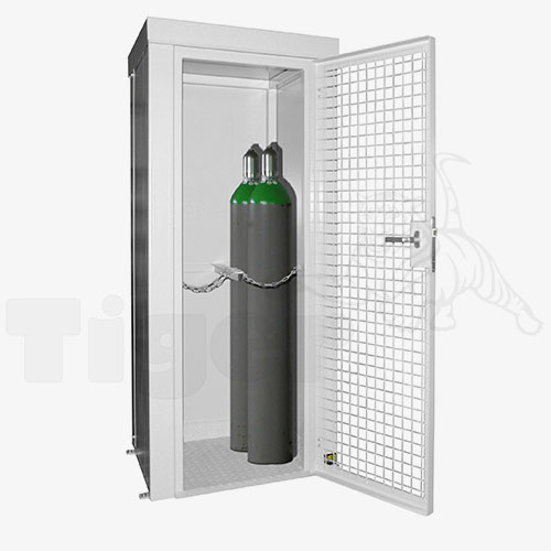 gasflaschenschrank-container-gfc-b-m1-grau-weiss Typ GFC-B-M1-grauweiß