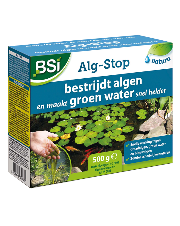 Algen in vijver en blauwalg bestrijden met BSI Alg Stop 500g