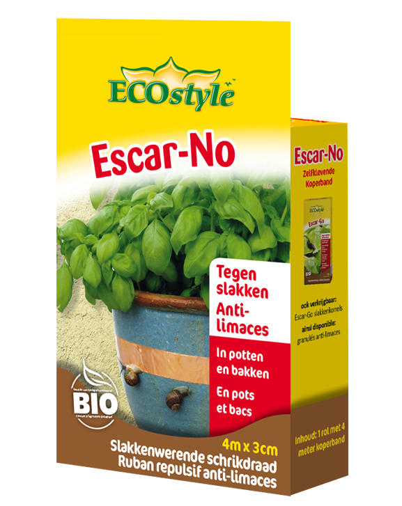 ECOstyle Escar-No biologische slakkenwerende schrikdraad voor potten en bakken, lengte 4m.