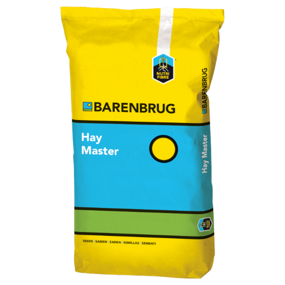 Barenbrug Hay Master: Hoogwaardig hooizaadmengsel voor paardenweides, speciaal samengesteld voor optimale voedingswaarde en smakelijkheid.