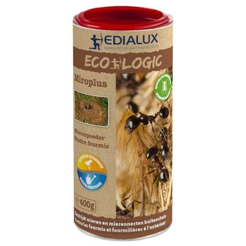 Edialux Ecologic Miroplus Mierenpoeder (400g): Effectieve bestrijding van mieren en mierennesten in de tuin.