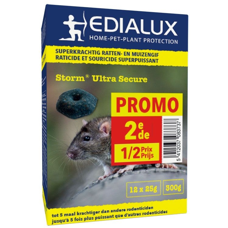 Edialux Storm Ultra Rattengif en muizengif DUOPACK 2 x 300 g