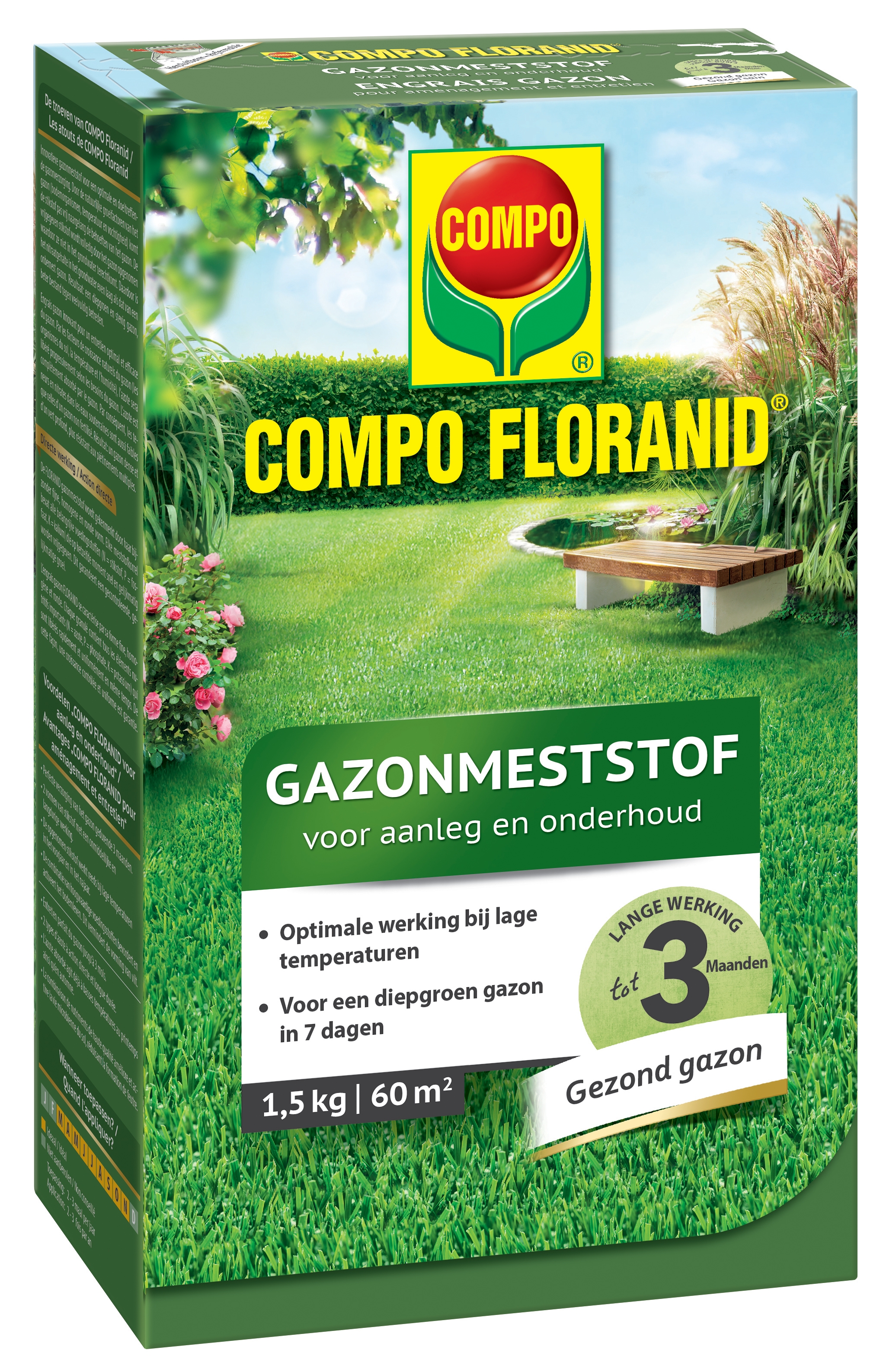 COMPO Floranid Gazonmeststof Aanleg & onderhoud 60m²