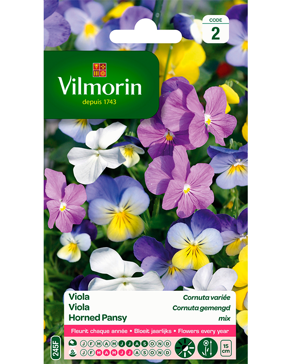 Bloemzaden Viola cornuta gemengd 0,7g