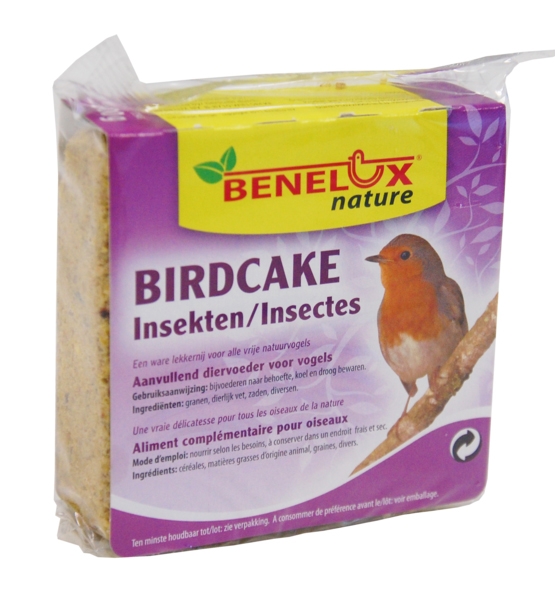 Birdcake met gedroogde insecten