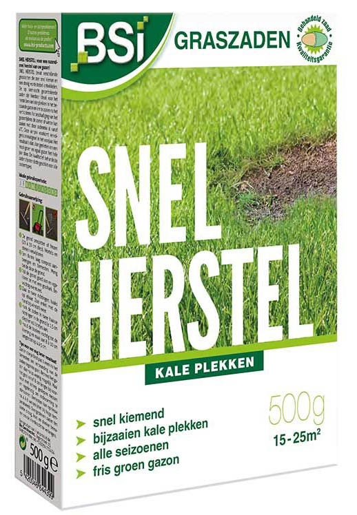 Inzaaien kale plekken met snel herstel graszaad 25m²