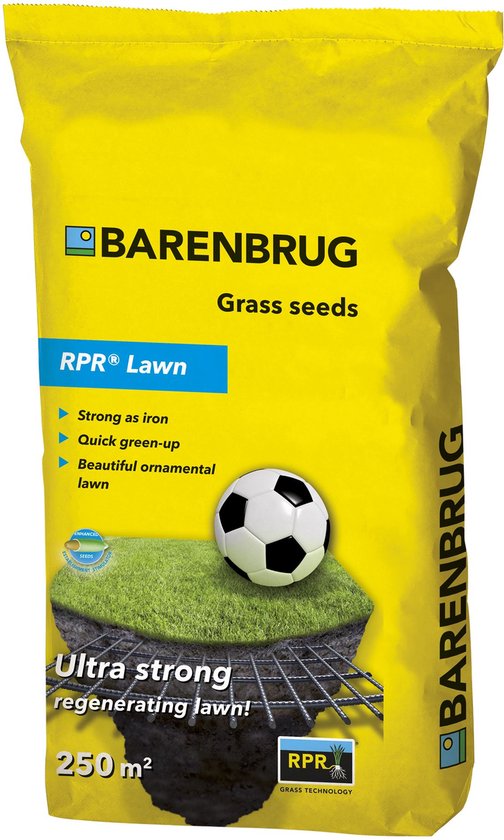 Barenbrug RPR Lawn graszaad: Sterk en snel herstellend graszaad voor een mooi siergazon (250m²)