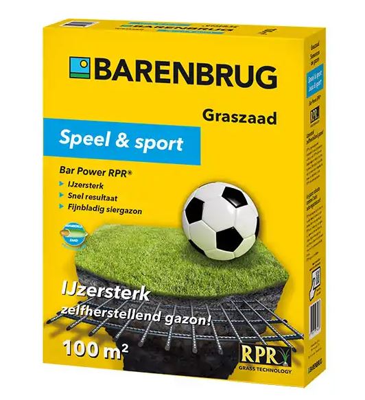Barenbrug Speel & Sport RPR® Graszaad 100m² – ijzersterk en zelfherstellend fijnbladig siergazon