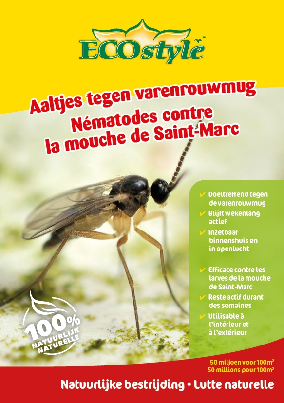 Ecostyle Aaltjes tegen rouwvlieg larven (potgrondvliegjes) - biologische bestrijding 5m²