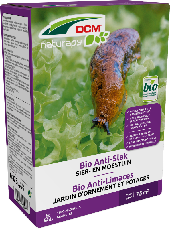 Bescherm uw planten tegen slakken met DCM Naturapy Bio Anti-Slak, een biologische slakkenkorrel met natuurlijke ingrediënten.