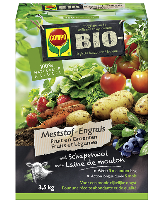 Compo Bio Meststof Groenten en Fruit 3,5Kg