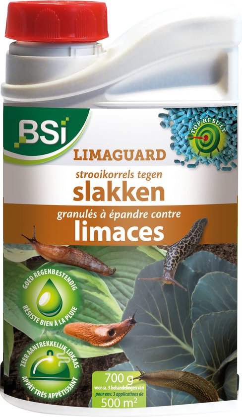 Bescherm uw planten tegen slakken met BSI Limaguard strooikorrels (700g), een krachtig middel met langdurige werking