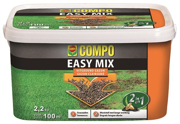 Compo Easy Mix Kale plekken in gazon herstellen 100m²