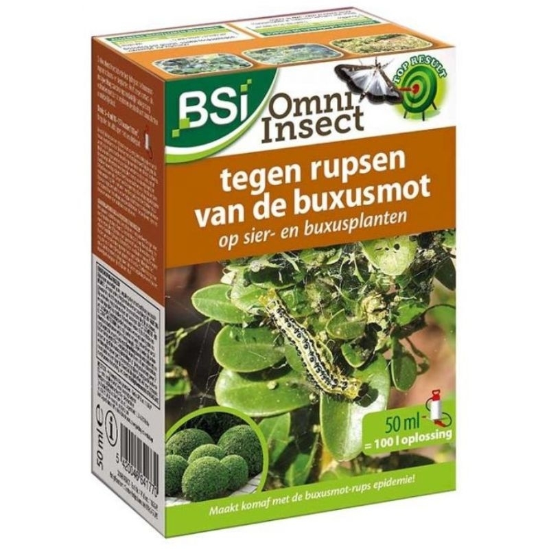 Bescherm uw buxusplanten tegen de buxusmot met BSI Omni Insect, een krachtig insecticide met afstotend effect.