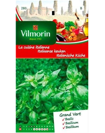 Vilmorin Zaden Italiaanse Keuken Basilicum Grand Vert 2g