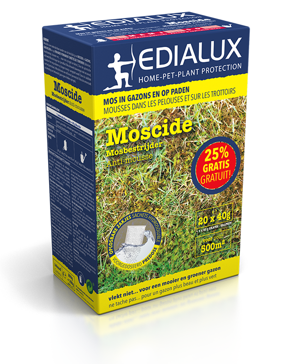 Edialux Moscide mosbestrijder tegen mos in gazon 1kg