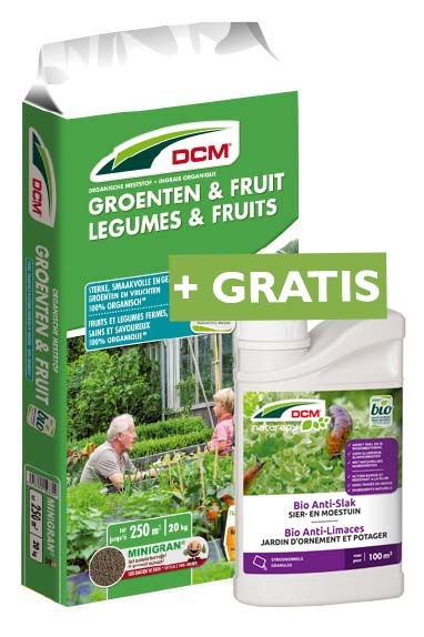 DCM Meststof Groenten en Fruit 250m² + GRATIS Bio Anti-Slak twv €13,99