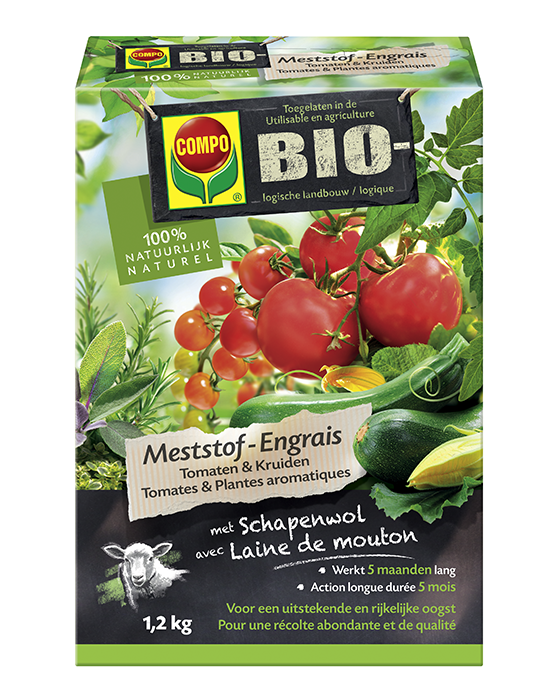 Compo Bio Meststof voor Tomaten en Kruiden 1,2Kg