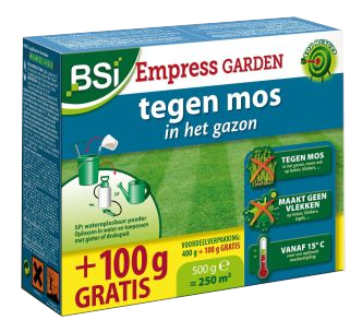 Empress Garden tegen mos in gazon en op terras 250 m²