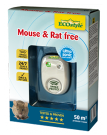 Ultrasone verjager tegen muizen en ratten in huis 50m²