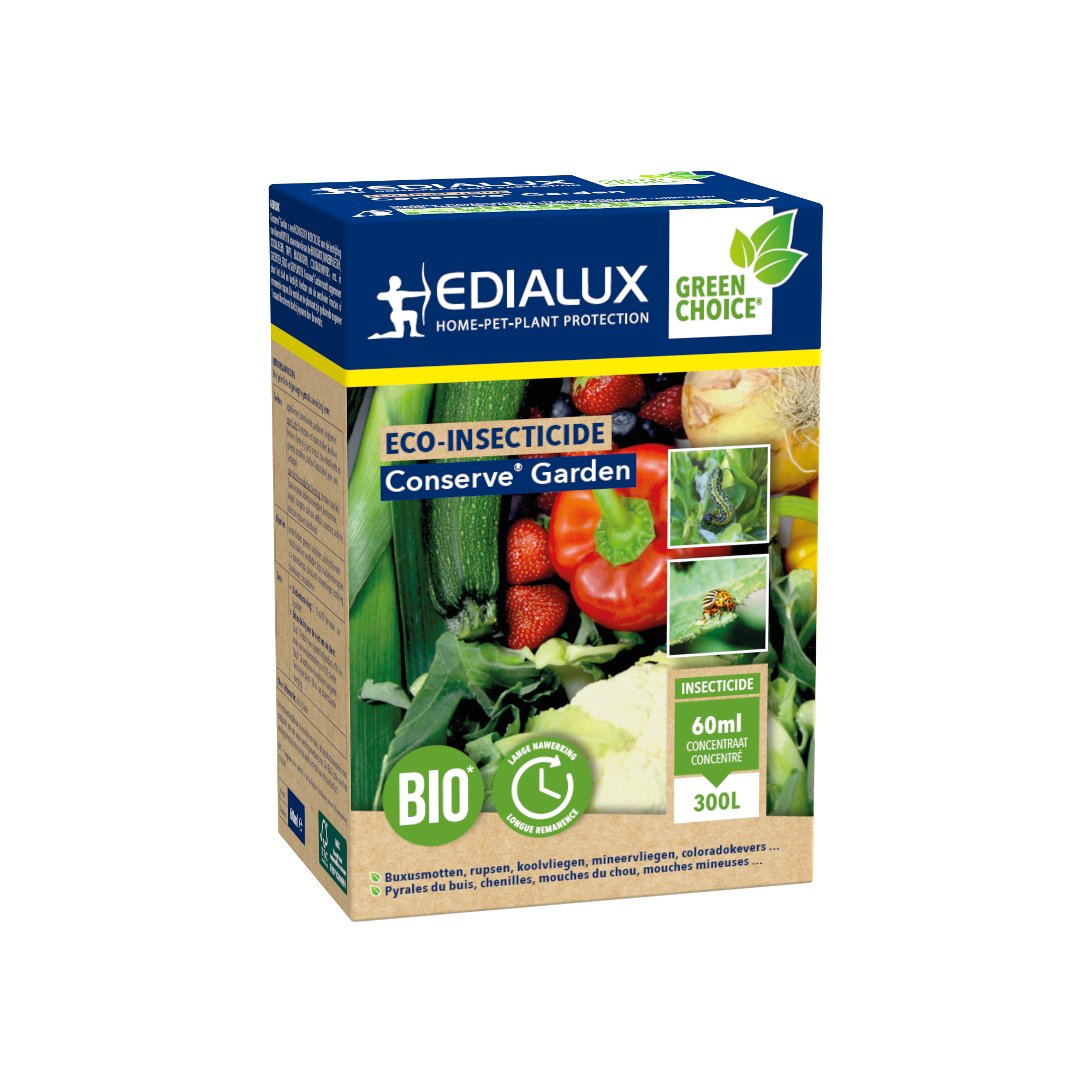 Edialux Conserve Garden 60ml. Ecologische bestrijding van bodeminsecten in je tuin. Online-tuincentrum.be