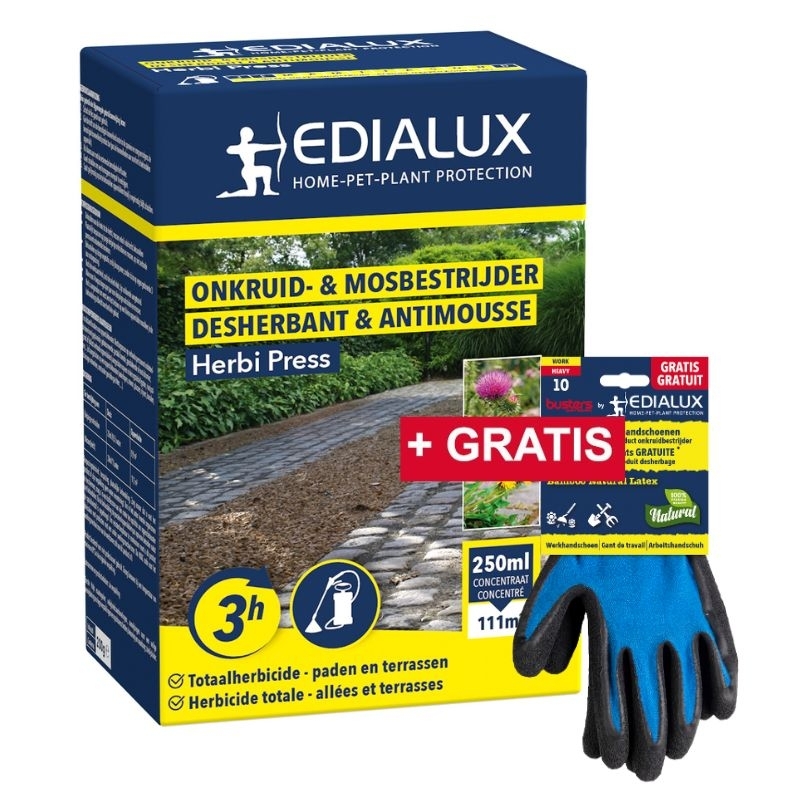 Edialux Herbi press Garden Onkruid op Opritten en Paden 111m²