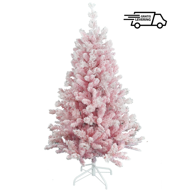 Roze Kunstkerstboom Pinky snow 180 cm