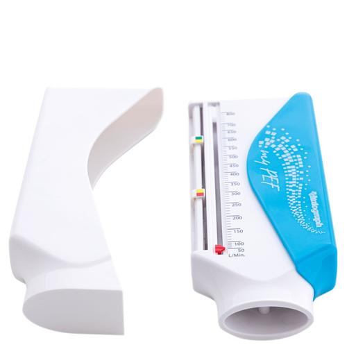 Peak-Flow-Meter UNIVERSAL mit Schutzhülle für mobilen Einsatz zur Atemflussmessung bei Asthma und COPD