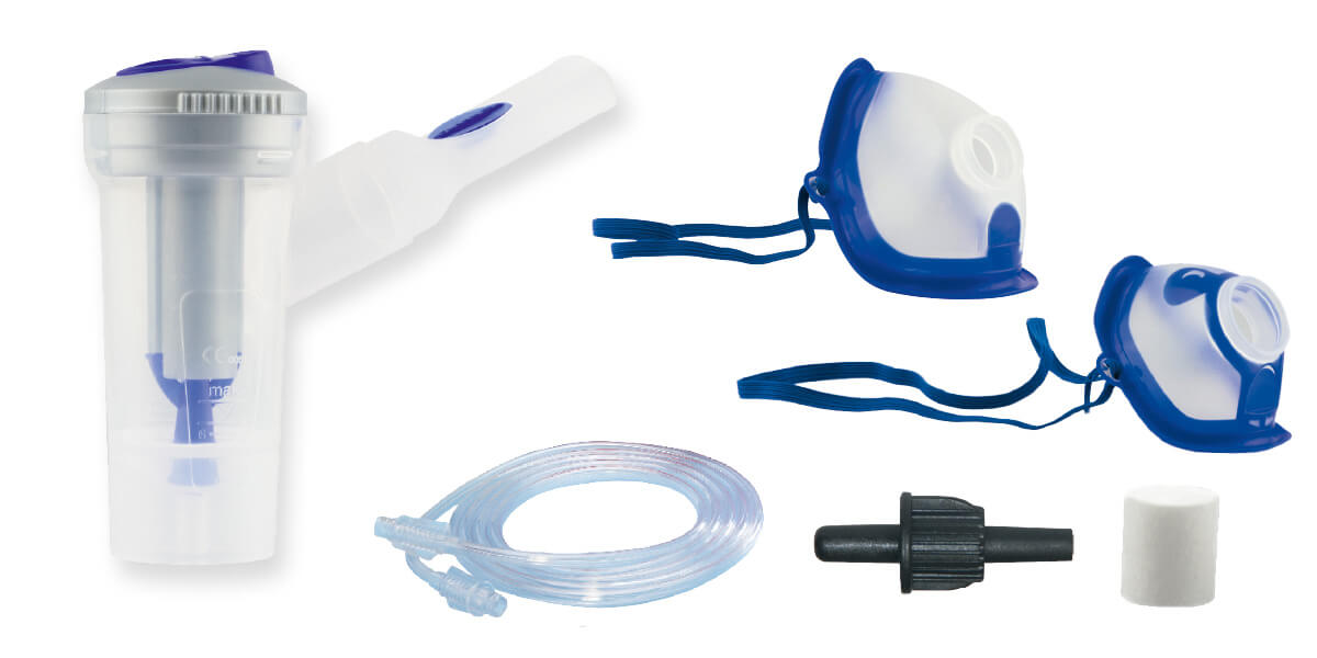 MicroDrop Profi Universal Vernebler-Set mit Zubehör für vielseitige Inhalationstherapie bei Atemwegserkrankungen