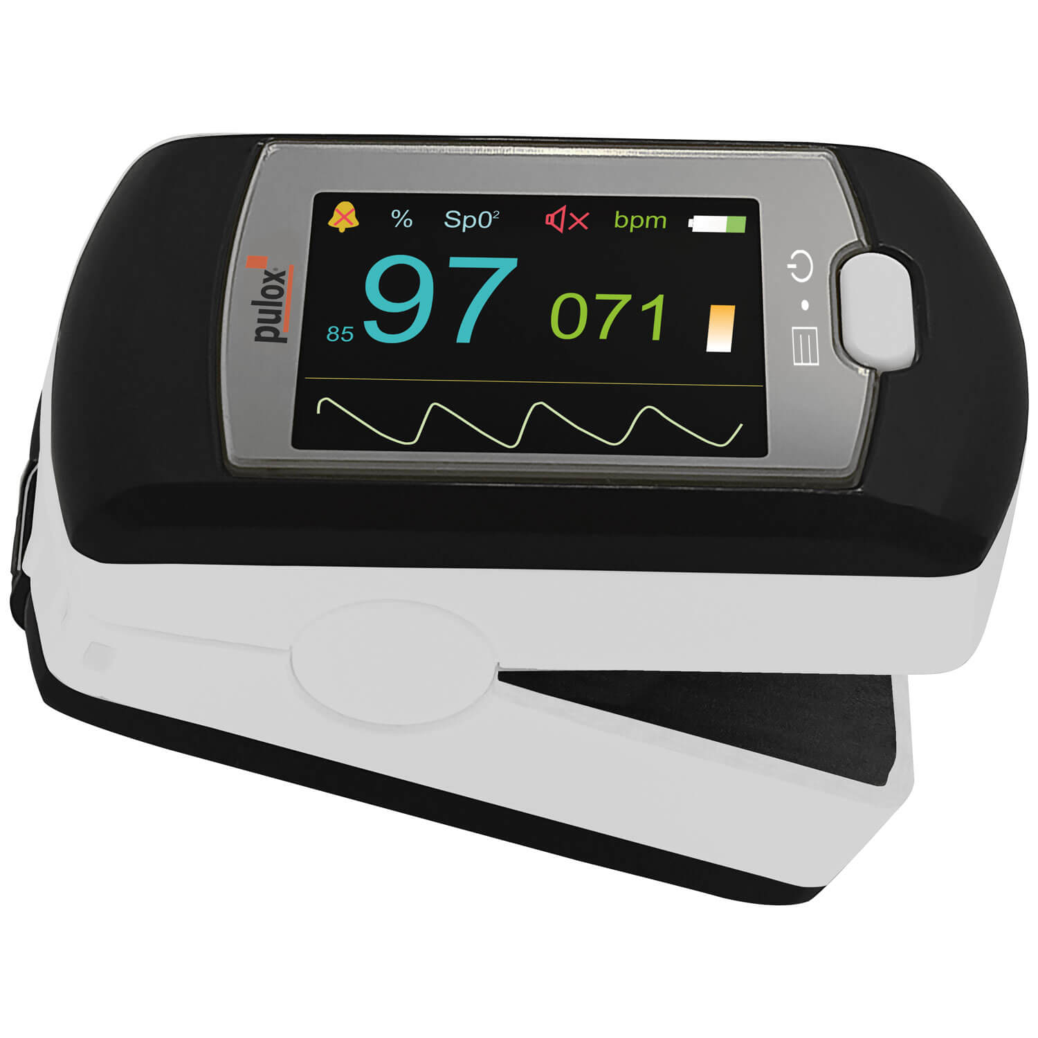 Pulsoximeter PULOX PO-300 zur Messung von Sauerstoffsättigung und Puls – handlich mit OLED-Display.