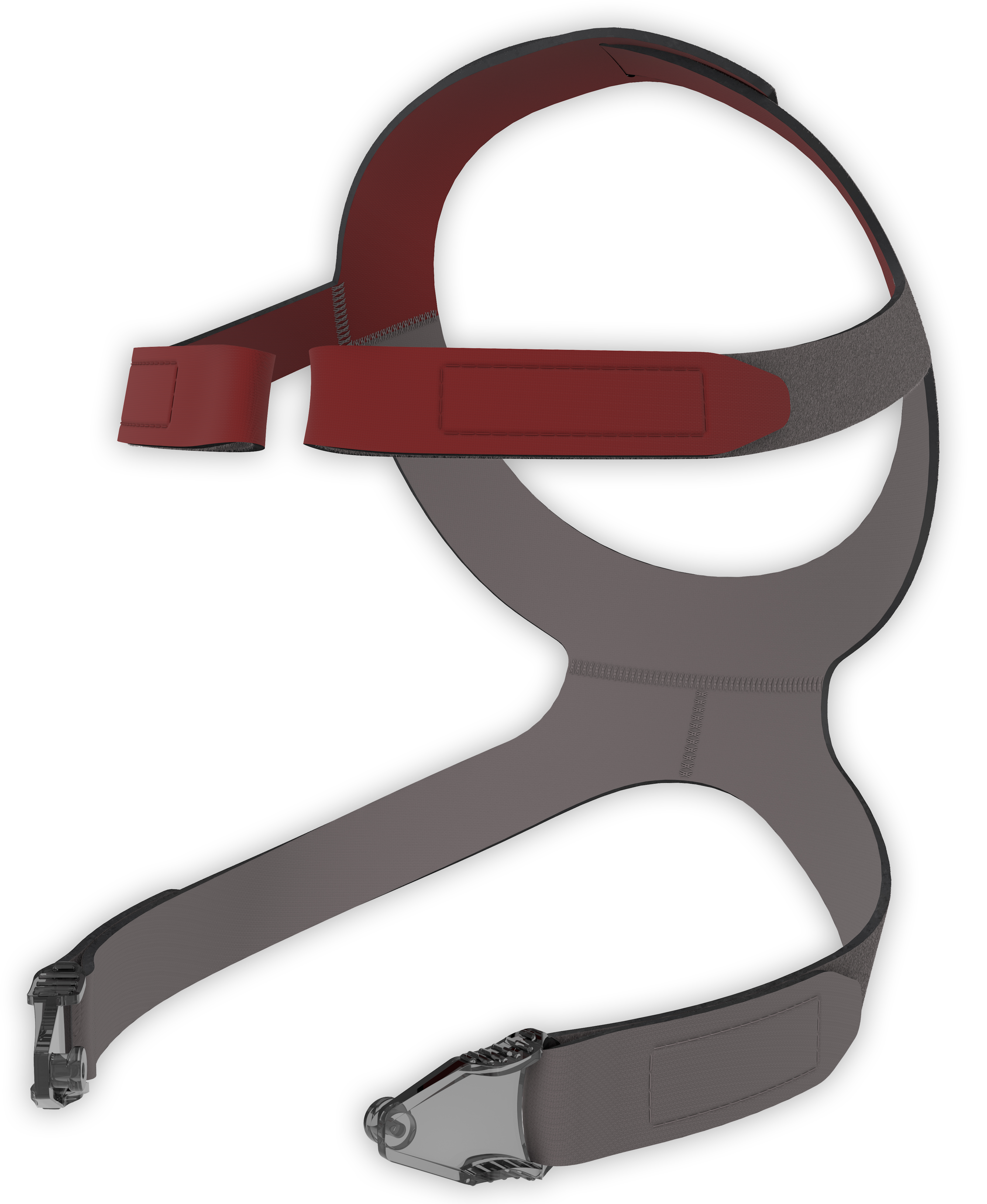 Verstellbares Kopfband der CARA Full Face CPAP-Maske – flexible Anpassung für sicheren Sitz und hohen Tragekomfort