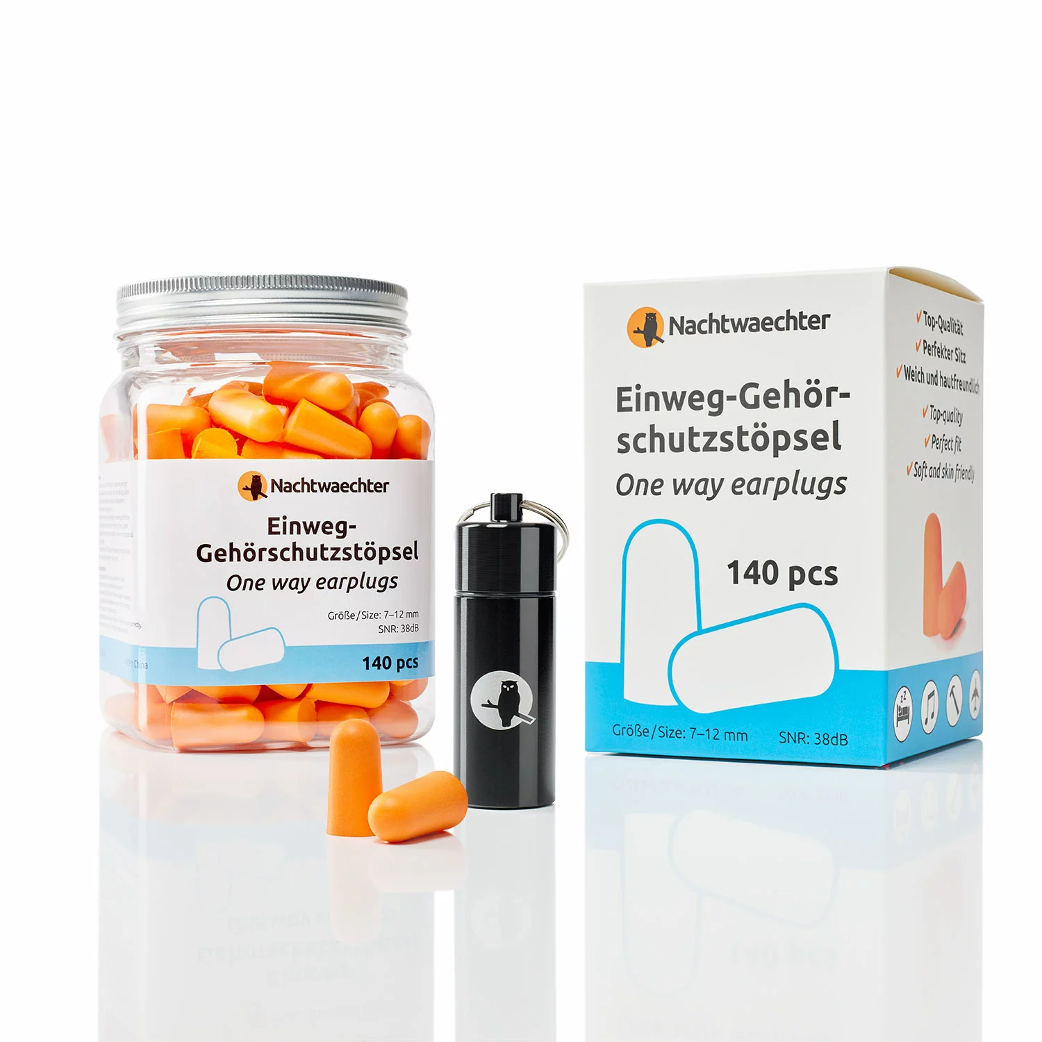 Einweg Gehörschutzstöpsel (140 Stück) 38dB inkl. Alu-Transport-Behälter Einweg Gehörschutzstöpsel (140 Stück) 38dB inkl. Alu-Transport-Behälter