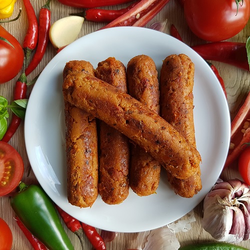 vegan tomato chili sausage