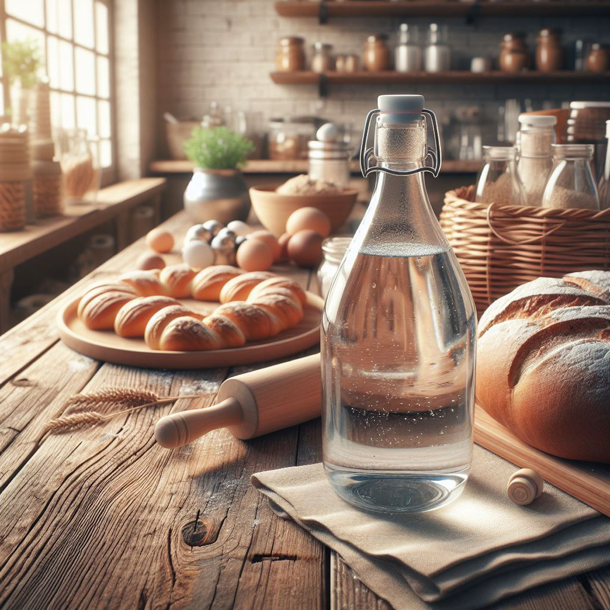 Grundzutaten Brotzubereitung - Wasser