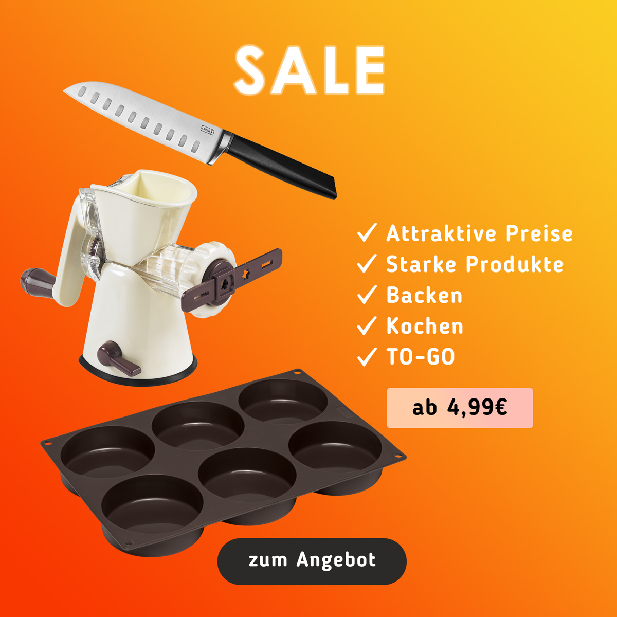 LURCH Sale Werbegrafik mit rabattierten Produkten