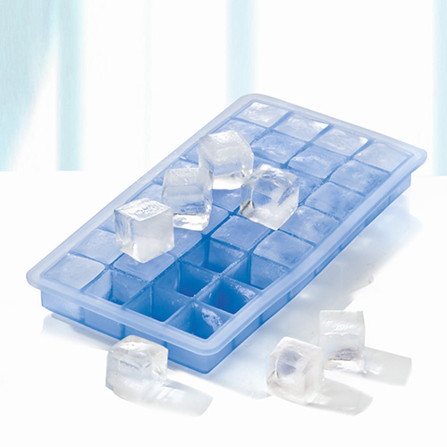 LURCH Eisformer aus Silikon für 32 Eiswürfel 2x2x2cm - eisblau