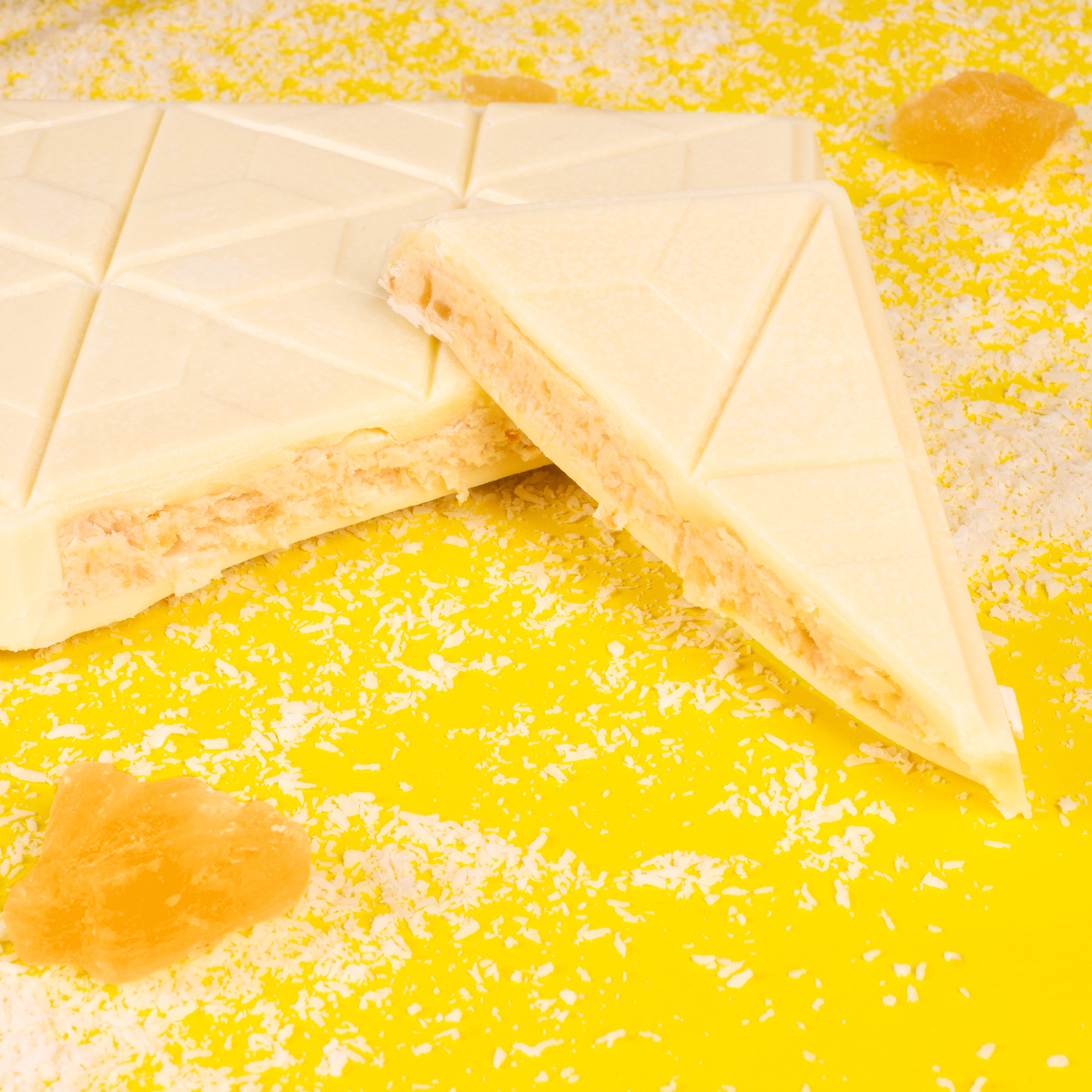 Pineapple-coconut chocolate bar