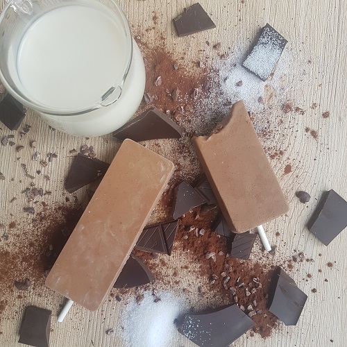 Eislolly: dunkle Schokolade