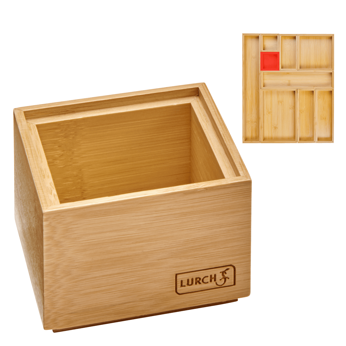 Lurch Organizer-System Box Bambus, 7 x 7 cm