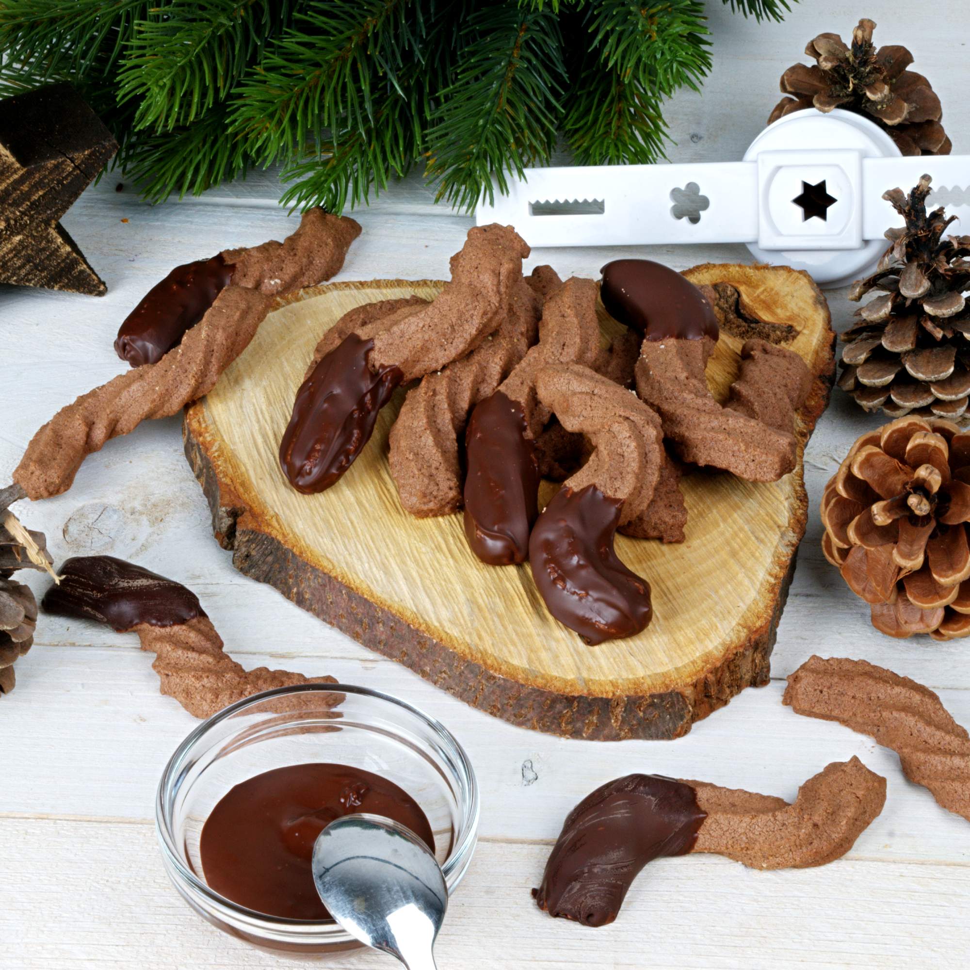 Spritzgebäck Schokolade