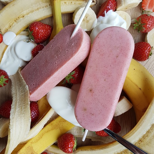 Eislolly: Erdbeer-Banane