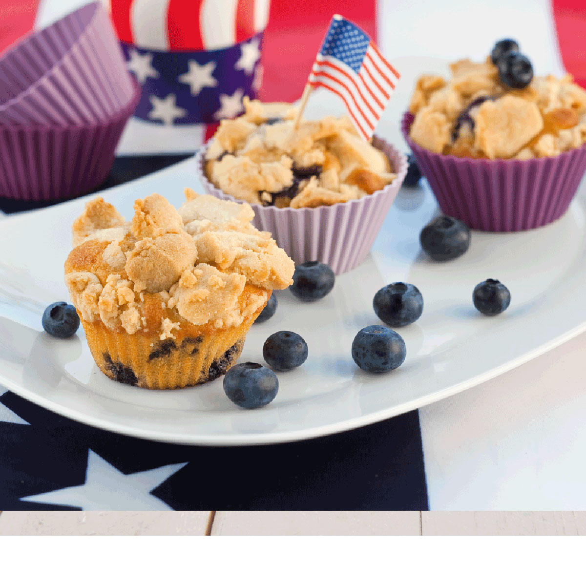 Manhattan-Blueberry-Muffin: Fruchtig, saftig und einfach unwiderstehlich – diese Muffins wie aus dem Coffeeshop kannst du jetzt ganz einfach mit der Lurch Muffinbackform selbst backen!