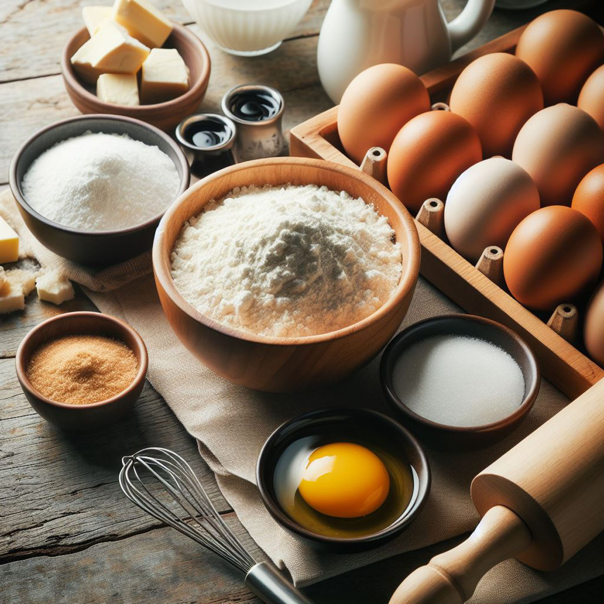 Backtechniken - Zutaten zum Brot backen