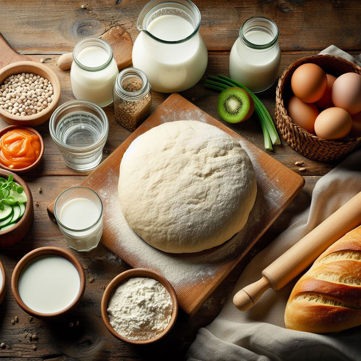 Glutenfreies Brot backen - Flüssigkeitsausgleich