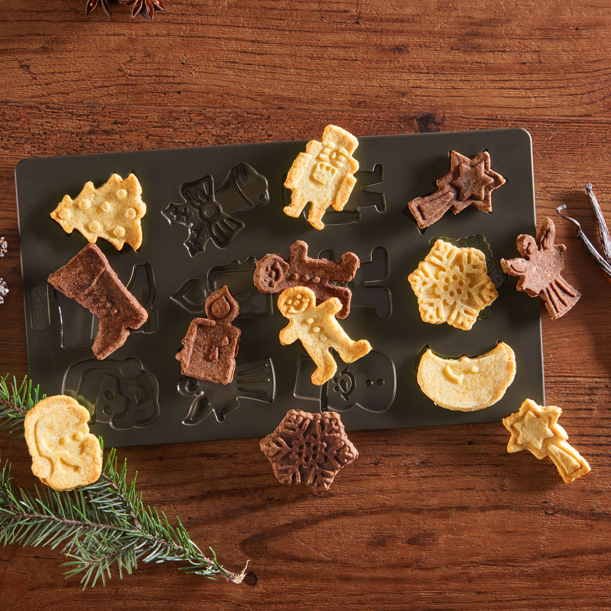 Plätzchenteig für die Prägematte (Grundrezept): Die perfekte Basis für weihnachtliche Plätzchen, die deine Adventszeit versüßen. Einfach und gelingsicher in der Lurch Lebkuchen Backmatte.