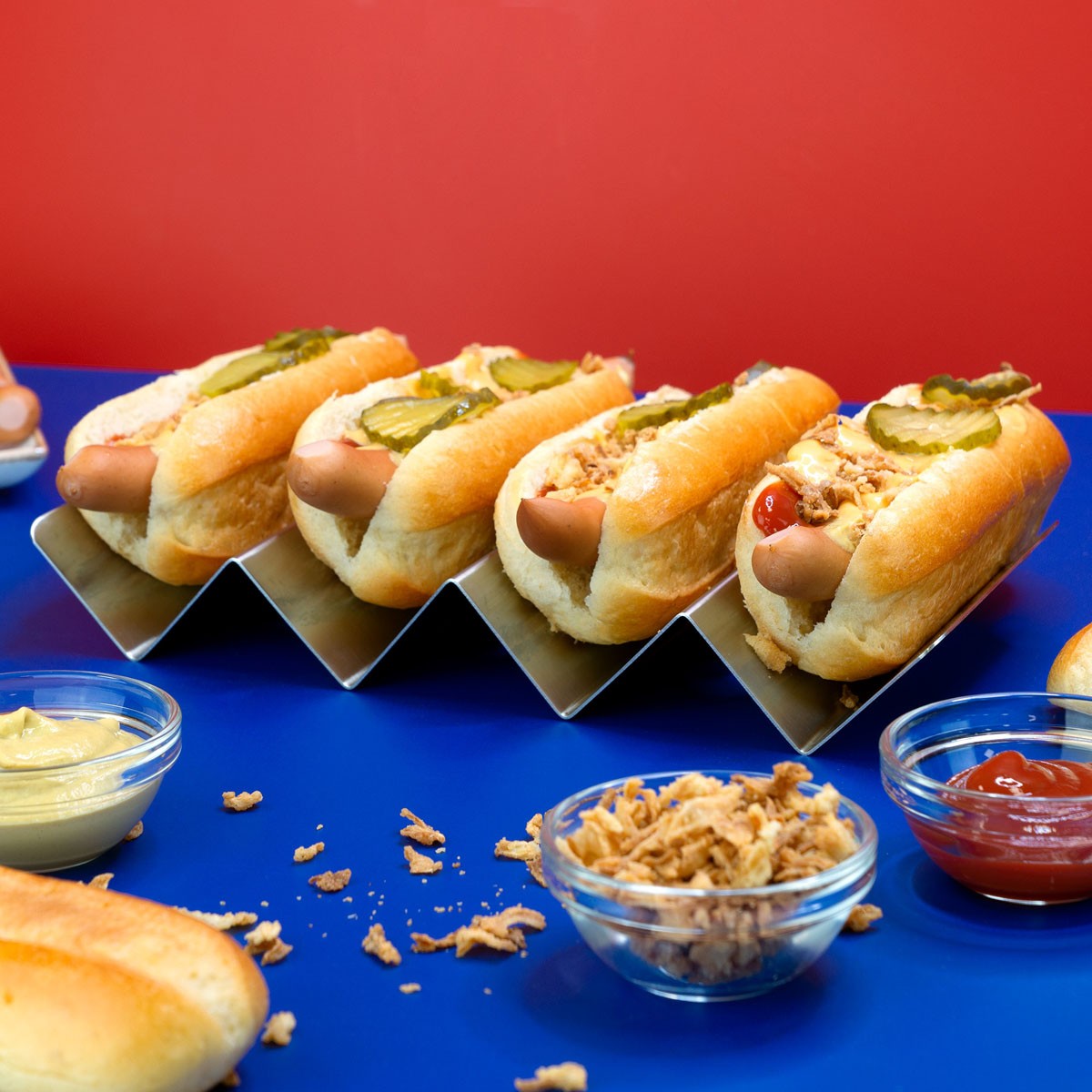 Eiscreme Kegelhalter Set - 3-tlg. Metall-Ständer Für Waffeln, Pommes & Sushi