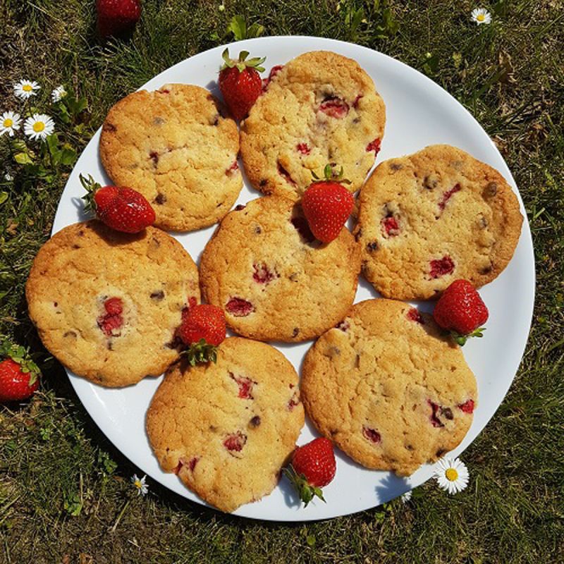 Erdbeer-Schoko-Cookies