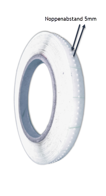 Noppenband/Turbulatorband 0,8 x 5 mm 10 m Rolle